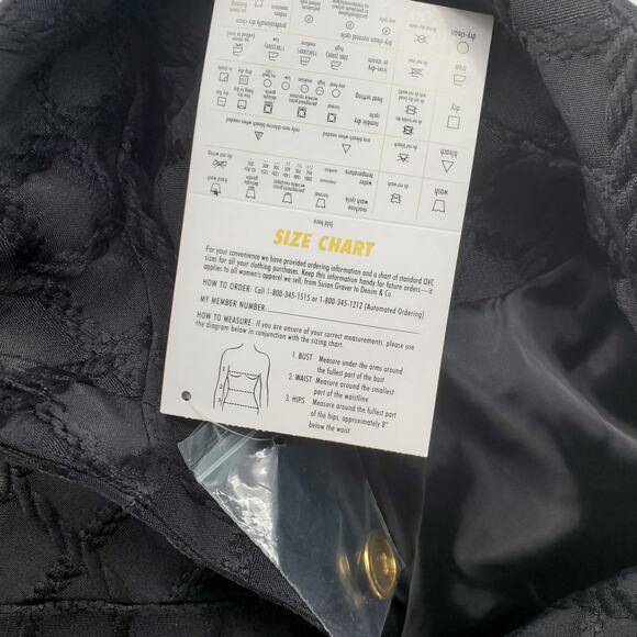 Simonton Says by George Simonton Button Down Jacket Black Womens Size Small - Picture 7 of 7